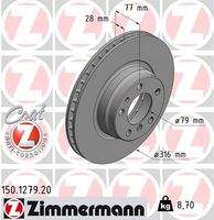 ZIMMERMANN 150127920 Bremsscheibe
