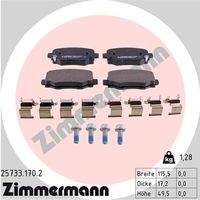 ZIMMERMANN 257331702 Bremsbelagsatz, Scheibenbremse