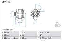 BOSCH 0986049211 Generator