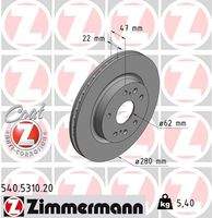 ZIMMERMANN 540531020 Bremsscheibe