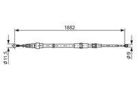 BOSCH 1987482193 Seilzug, Feststellbremse