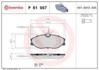 BREMBO P61057 Bremsbelagsatz, Scheibenbremse