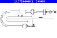 ATE 24372810182 Seilzug, Kupplungsbetätigung