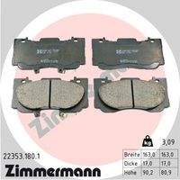 ZIMMERMANN 223531801 Bremsbelagsatz, Scheibenbremse