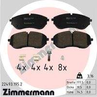 ZIMMERMANN 224931952 Bremsbelagsatz, Scheibenbremse