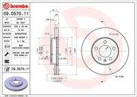 BREMBO 09D57011 Bremsscheibe