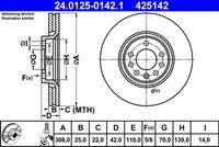 ATE 24012501421 Bremsscheibe