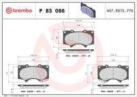 BREMBO P83066X Bremsbelagsatz, Scheibenbremse