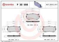 BREMBO P30008 Bremsbelagsatz, Scheibenbremse