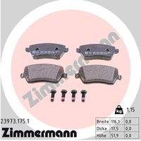 ZIMMERMANN 239731751 Bremsbelagsatz, Scheibenbremse