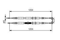 BOSCH 1987477764 Seilzug, Feststellbremse