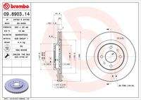 BREMBO 09890314 Bremsscheibe