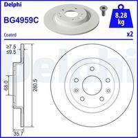 DELPHI BG4959C Bremsscheibe