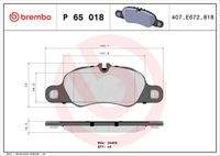 BREMBO P65018 Bremsbelagsatz, Scheibenbremse
