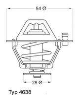 BorgWarner (Wahler) 463882D Thermostat, Kühlmittel