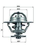 MAHLE TX9379D Thermostat, Kühlmittel