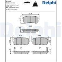 DELPHI LP1952 Bremsbelagsatz, Scheibenbremse