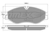 TOMEX Brakes TX1812 Bremsbelagsatz, Scheibenbremse