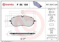 BREMBO P85194 Bremsbelagsatz, Scheibenbremse