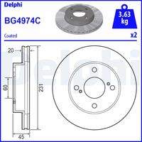 DELPHI BG4974C Bremsscheibe