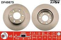 TRW DF4987S Bremsscheibe