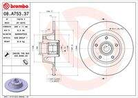 BREMBO 08A75337 Bremsscheibe