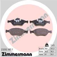 ZIMMERMANN 232021851 Bremsbelagsatz, Scheibenbremse