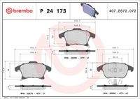 BREMBO P24173 Bremsbelagsatz, Scheibenbremse