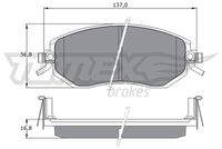 TOMEX Brakes TX1765 Bremsbelagsatz, Scheibenbremse