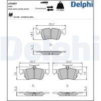 DELPHI LP3607 Bremsbelagsatz, Scheibenbremse