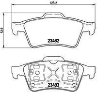 BREMBO P59044 Bremsbelagsatz, Scheibenbremse