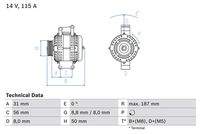 BOSCH 0986043660 Generator