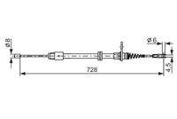 BOSCH 1987482301 Seilzug, Feststellbremse