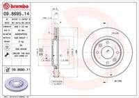 BREMBO 09869511 Bremsscheibe