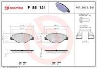 BREMBO P85121 Bremsbelagsatz, Scheibenbremse