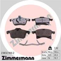 ZIMMERMANN 238329002 Bremsbelagsatz, Scheibenbremse