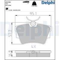 DELPHI LP1745 Bremsbelagsatz, Scheibenbremse