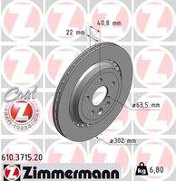 ZIMMERMANN 610371520 Bremsscheibe