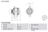 BOSCH 0986048740 Generator