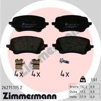 ZIMMERMANN 262711752 Bremsbelagsatz, Scheibenbremse