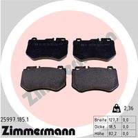 ZIMMERMANN 259971851 Bremsbelagsatz, Scheibenbremse