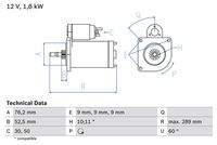 BOSCH 0986016190 Starter