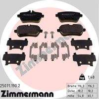 ZIMMERMANN 250711902 Bremsbelagsatz, Scheibenbremse