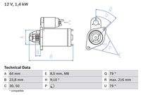 BOSCH 0986022730 Starter