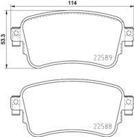 HELLA 8DB355037681 Bremsbelagsatz, Scheibenbremse