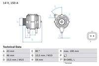 BOSCH 0986046240 Generator