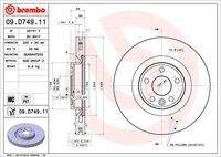 BREMBO 09D74911 Bremsscheibe