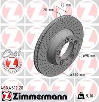 ZIMMERMANN 460451220 Bremsscheibe