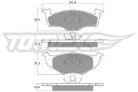 TOMEX Brakes TX10851 Bremsbelagsatz, Scheibenbremse