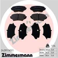 ZIMMERMANN 242971451 Bremsbelagsatz, Scheibenbremse